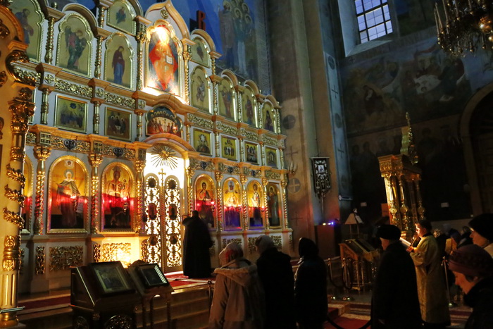 Всенощное бдение Вознесенском кафедральном соборе Кузнецка