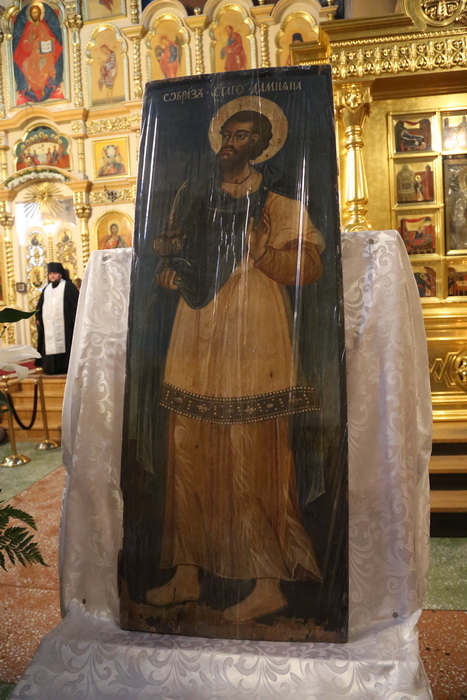В Вознесенский кафедральный собор Кузнецка передана икона святого бессребреника Дамиана
