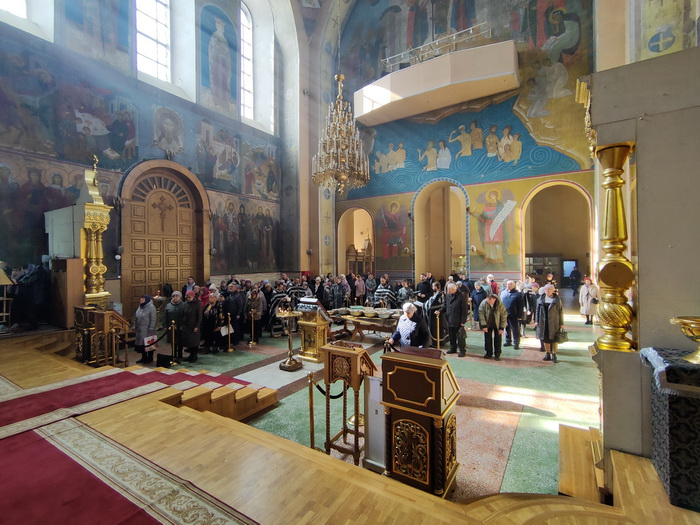 Литургия Преждеосвященных Даров в Вознесенском кафедральном соборе Кузнецка