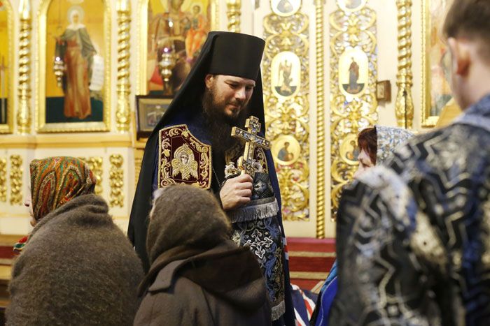 Епископ Нестор совершил вечерню с чином прощения в Вознесенском кафедральном соборе Кузнецка