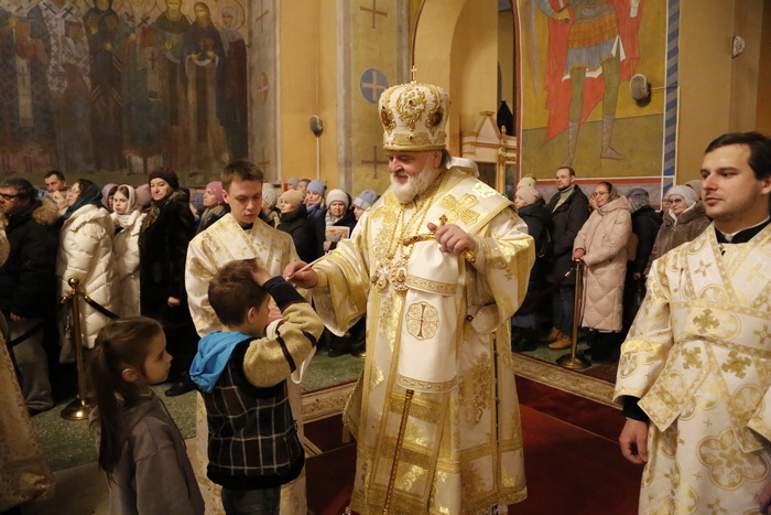 В канун Рождества Христова епископ Назарий совершил всенощное бдение в Вознесенском кафедральном соборе Кузнецка