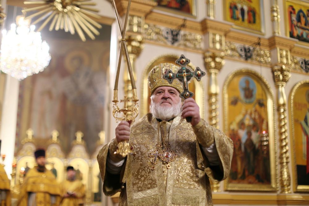 Литургия в Вознесенском кафедральном соборе г. Кузнецка